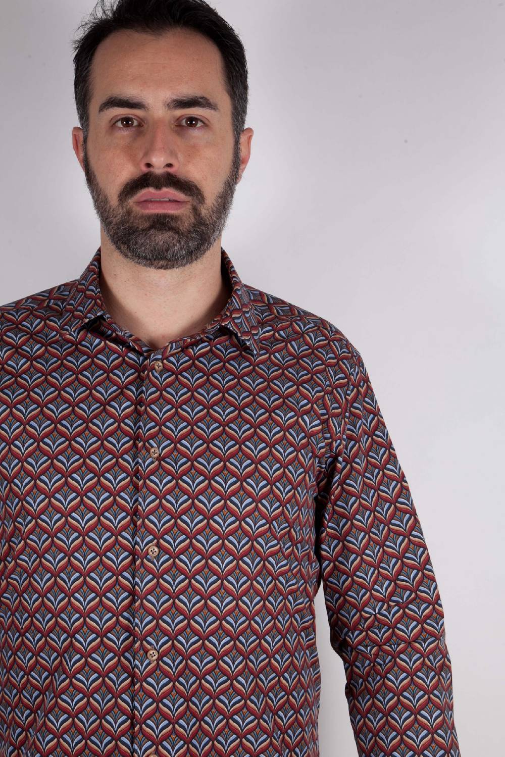 Poggianti Camicia Con Stampa FIRENZE-67-516-01