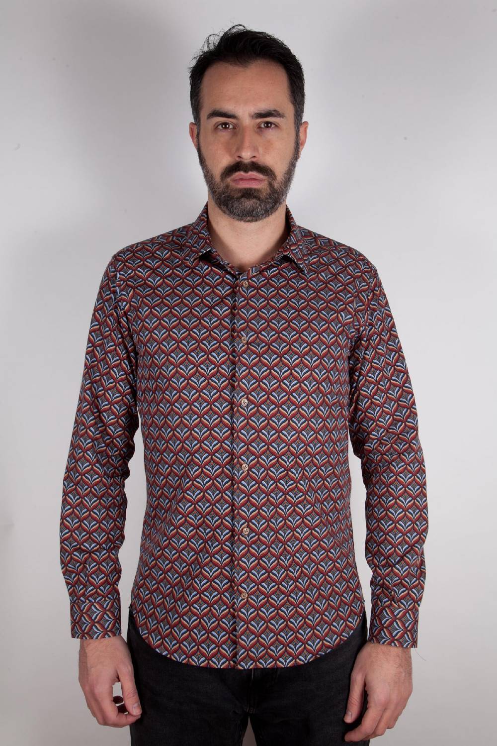 Poggianti Camicia Con Stampa FIRENZE-67-516-01