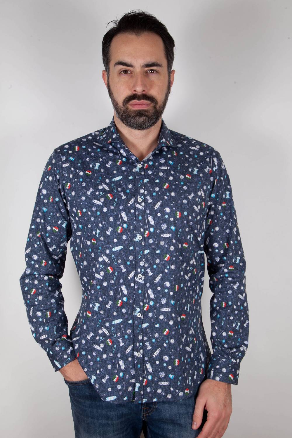 Poggianti Camicia Con Stampa PISA-31F-524-01