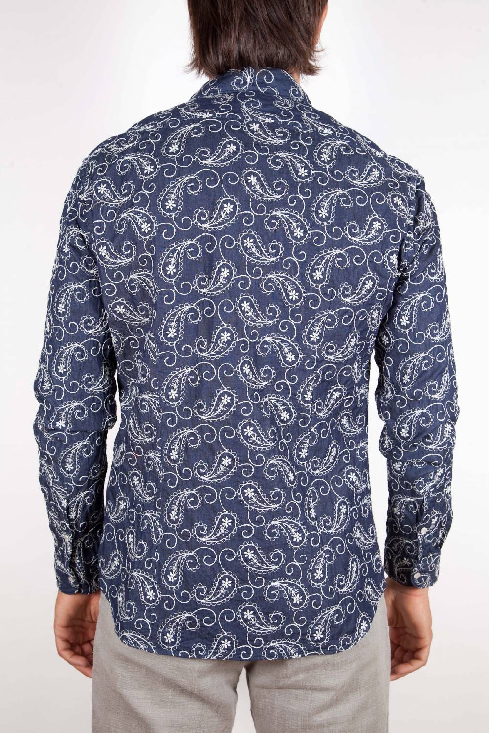 Poggianti Camicia Denim Con Ricami 421-01