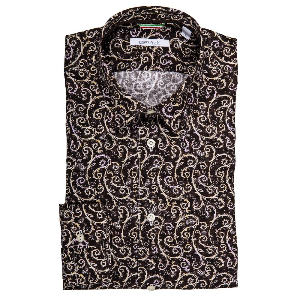 Poggianti Camicia Fantasia Collo Classico