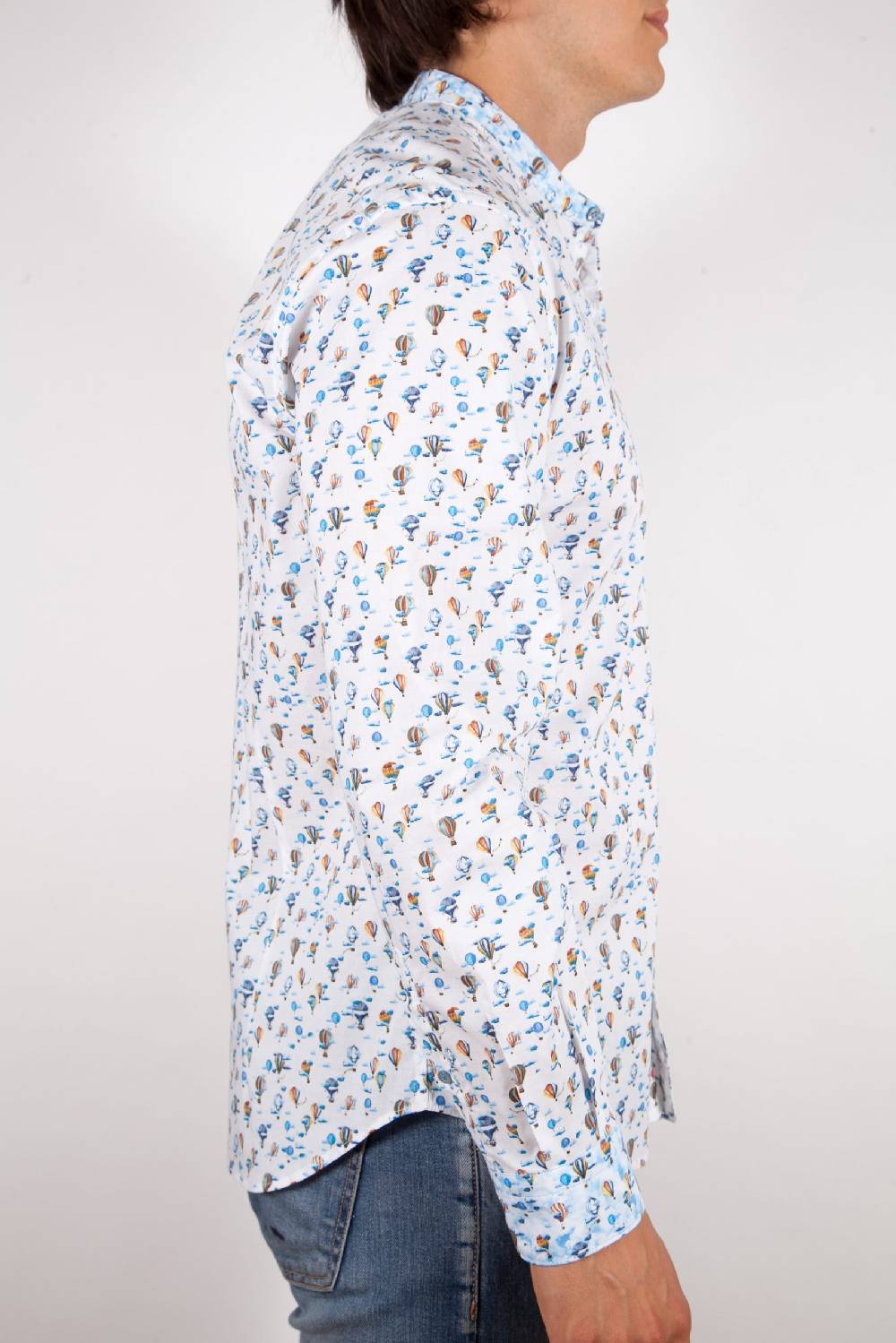 Poggianti Camicia Fantasia Collo Coreano 316-01