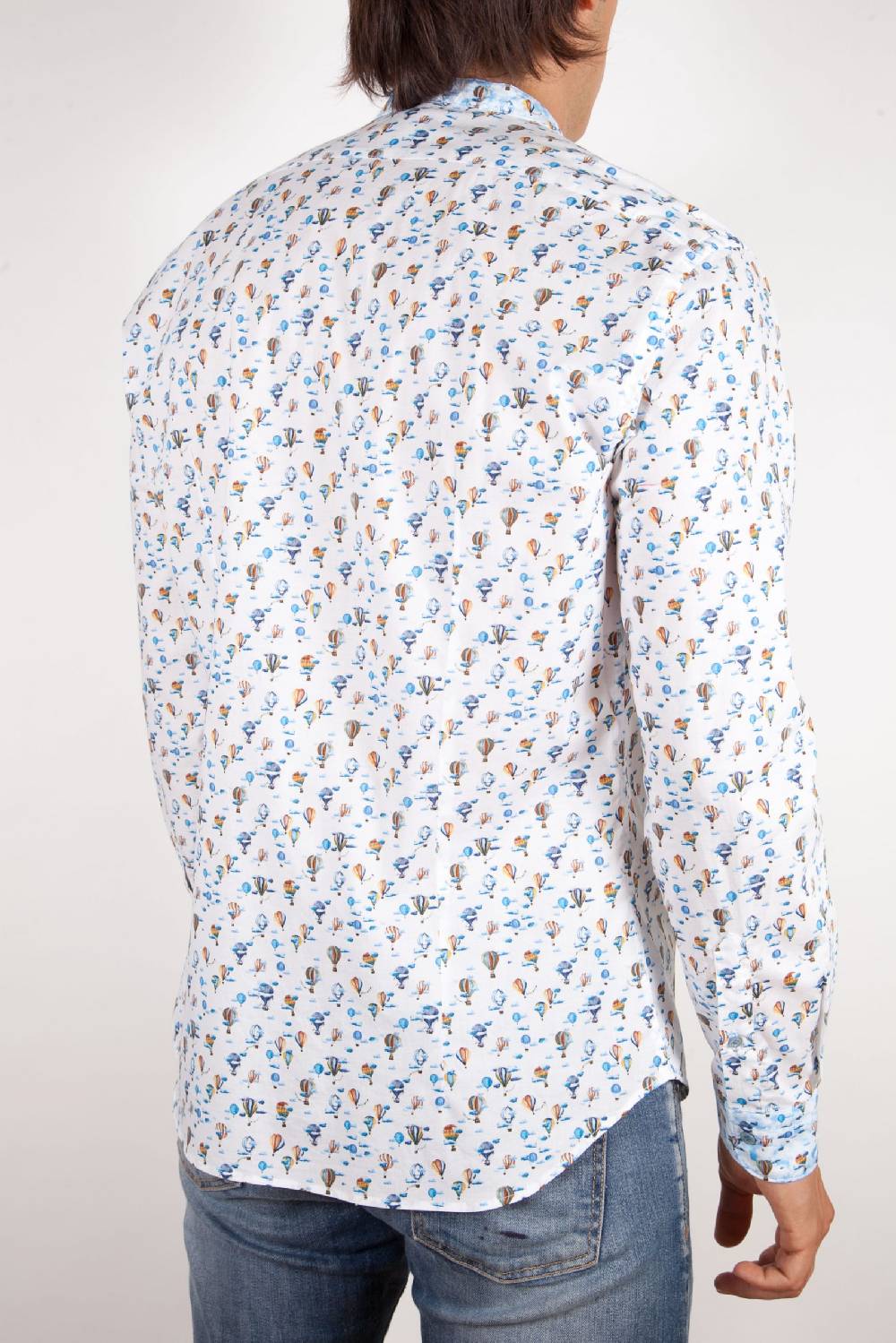 Poggianti Camicia Fantasia Collo Coreano 316-01