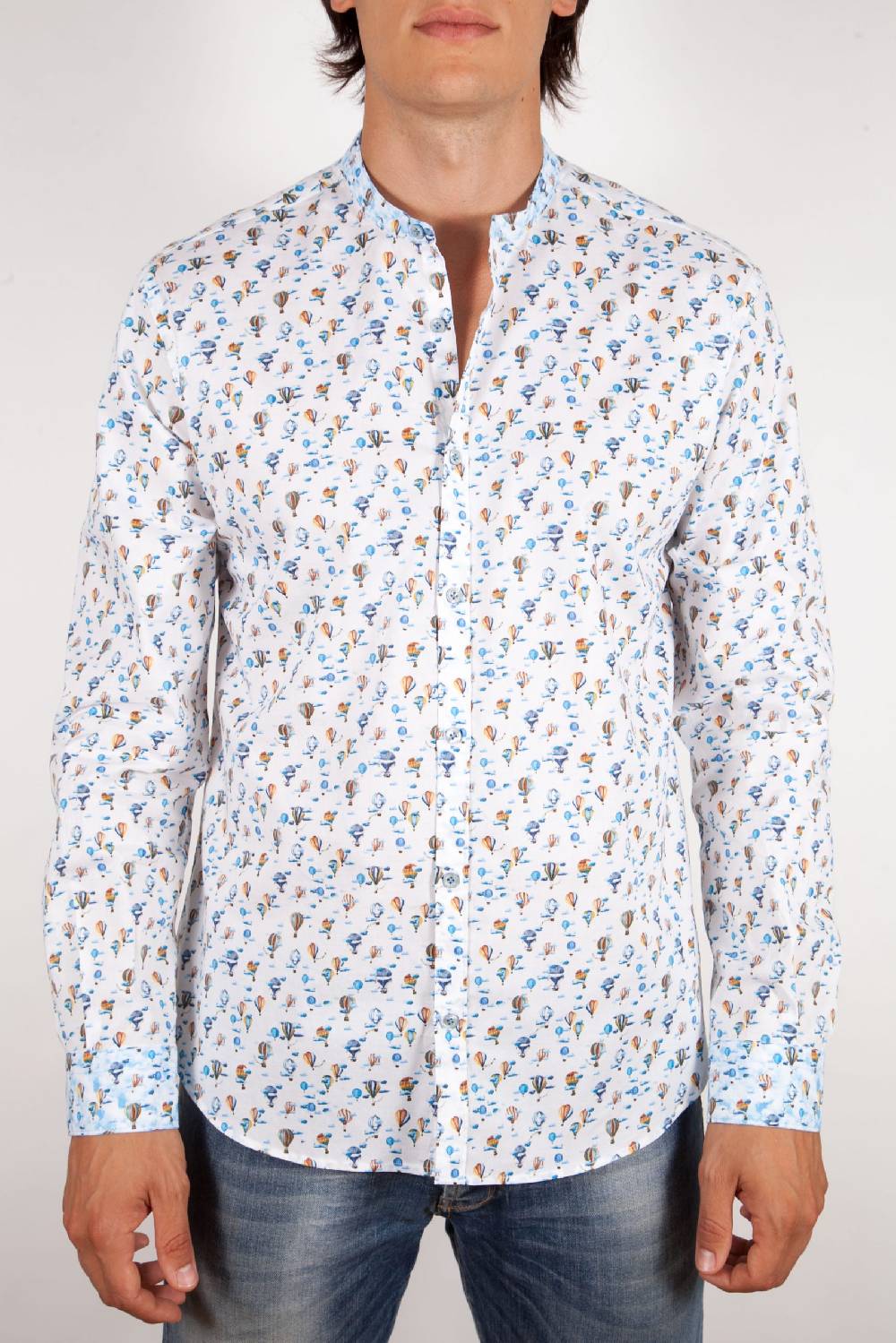 Poggianti Camicia Fantasia Collo coreano 316-01