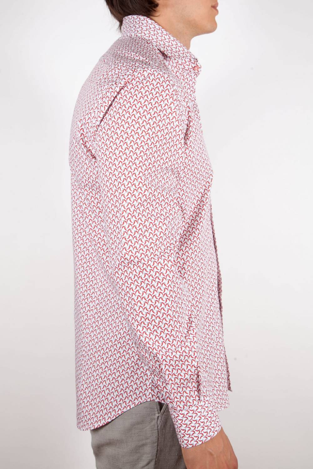 Poggianti Camicia Fantasia Collo Francese 317-02