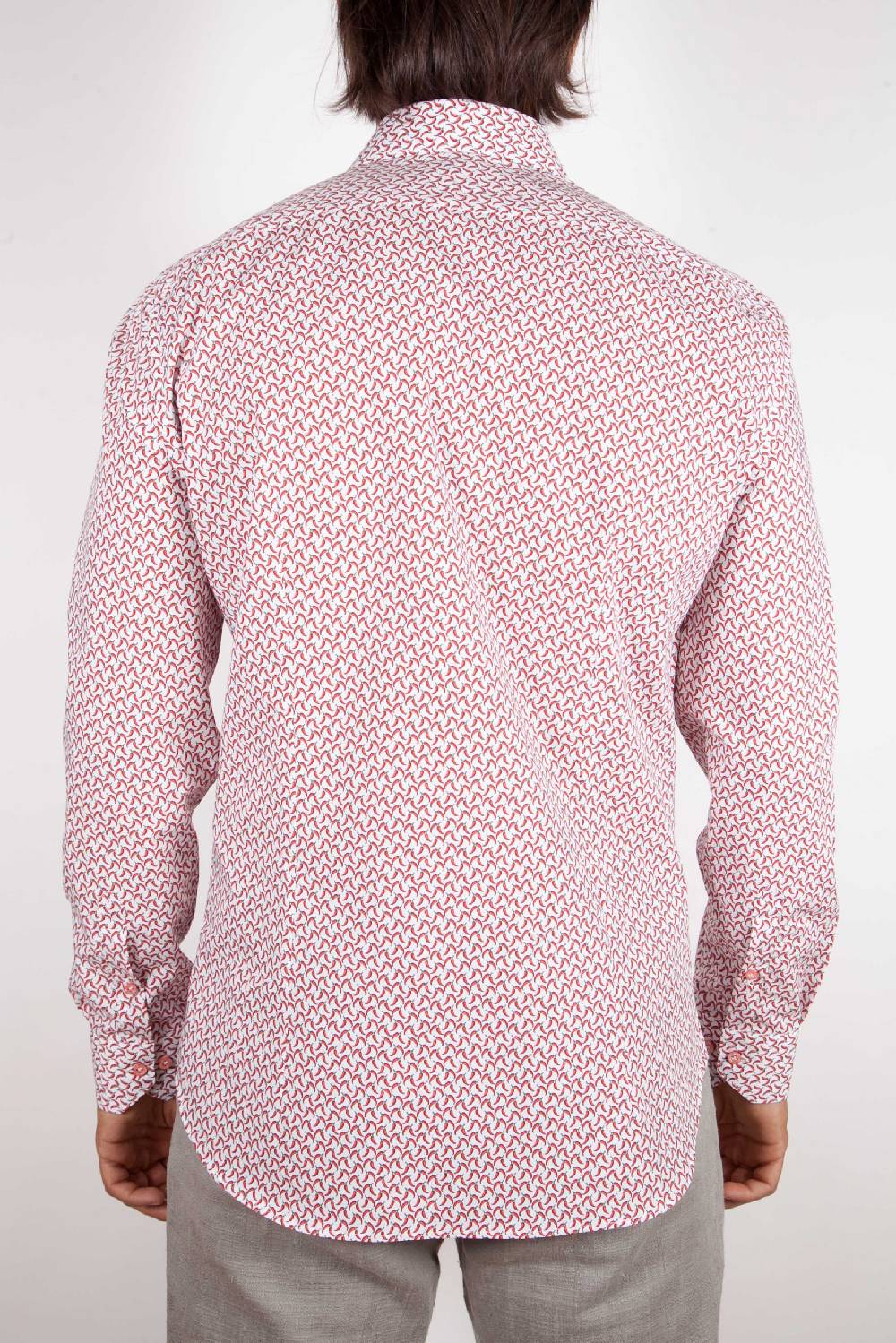 Poggianti Camicia Fantasia Collo Francese 317-02