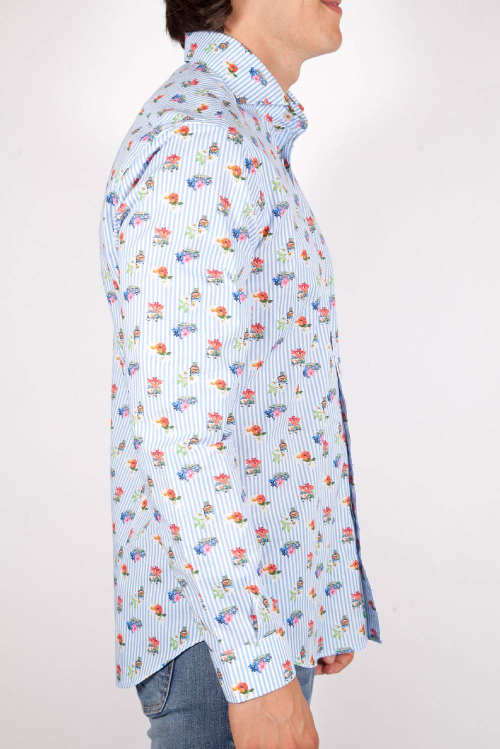 Poggianti Camicia Fantasia Collo Francese 329-02