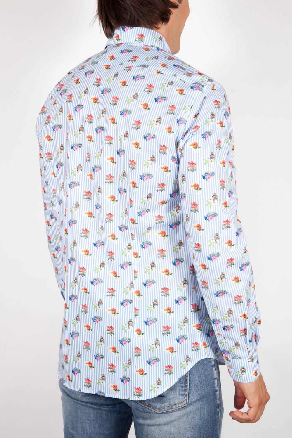 Poggianti Camicia Fantasia Collo Francese 329-02