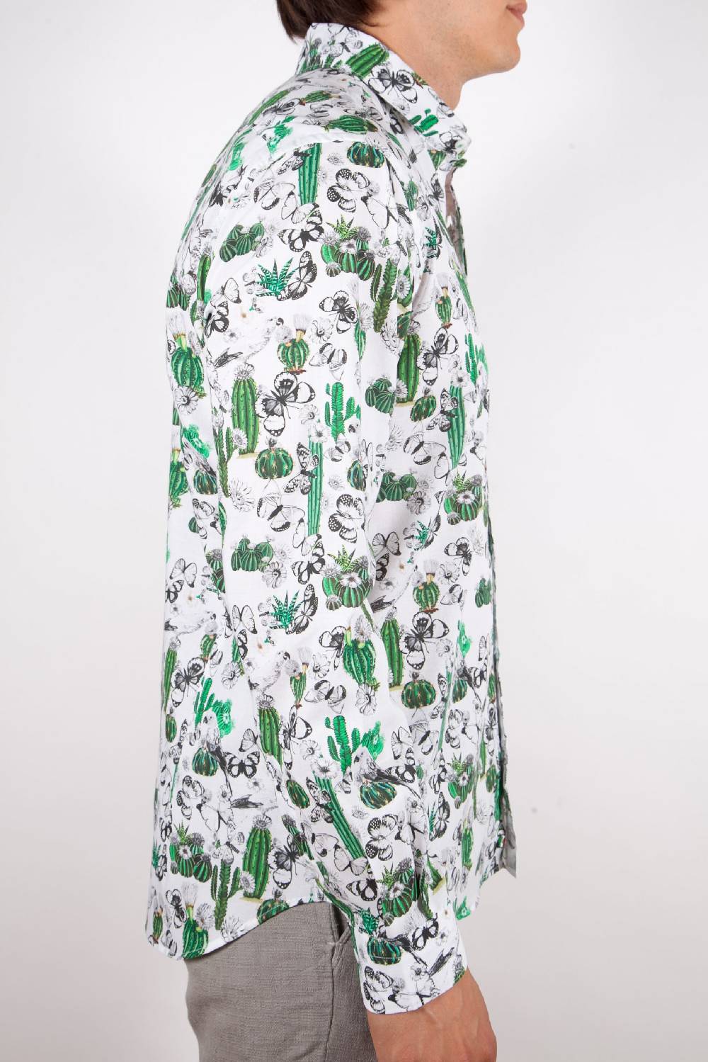 Poggianti Camicia Fantasia Collo Francese 349-02