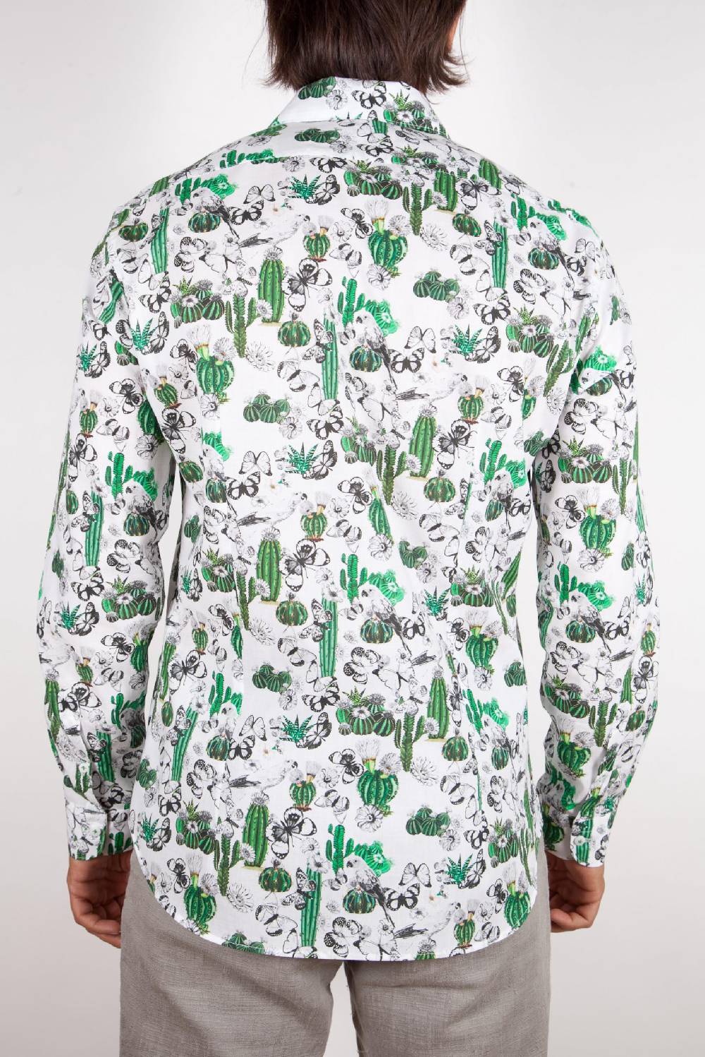 Poggianti Camicia Fantasia Collo Francese 349-02