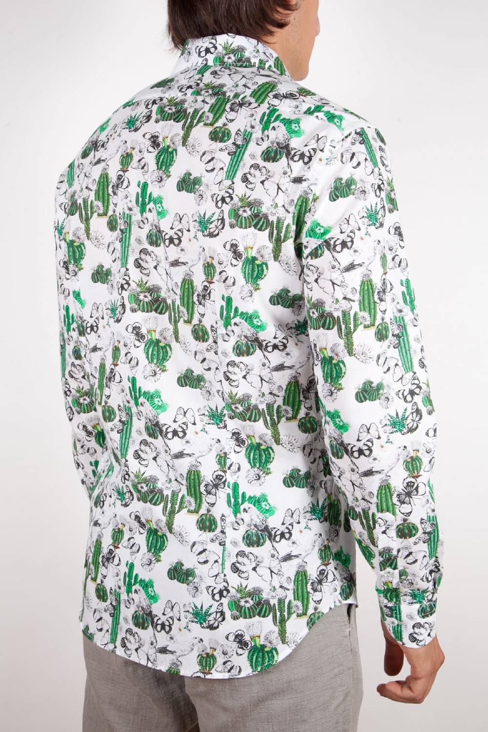 Poggianti Camicia Fantasia Collo Francese 349-02