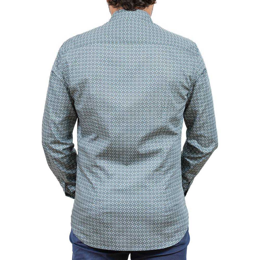 Poggianti Camicia Fantasia Collo Francese