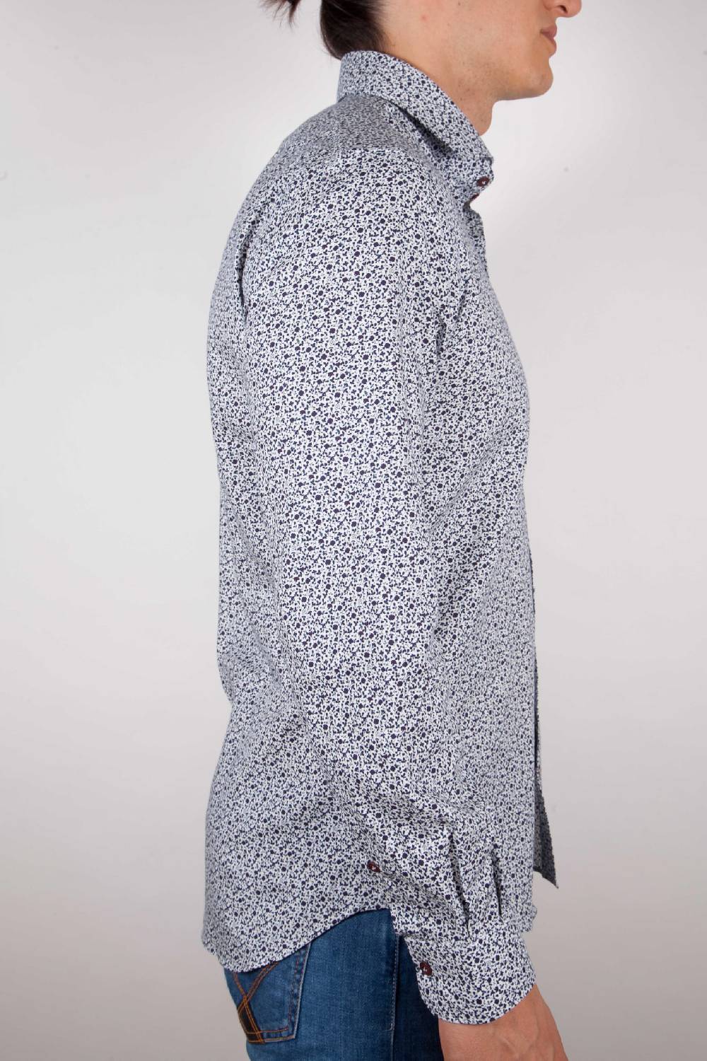 Poggianti Camicia Fantasia Collo Francese