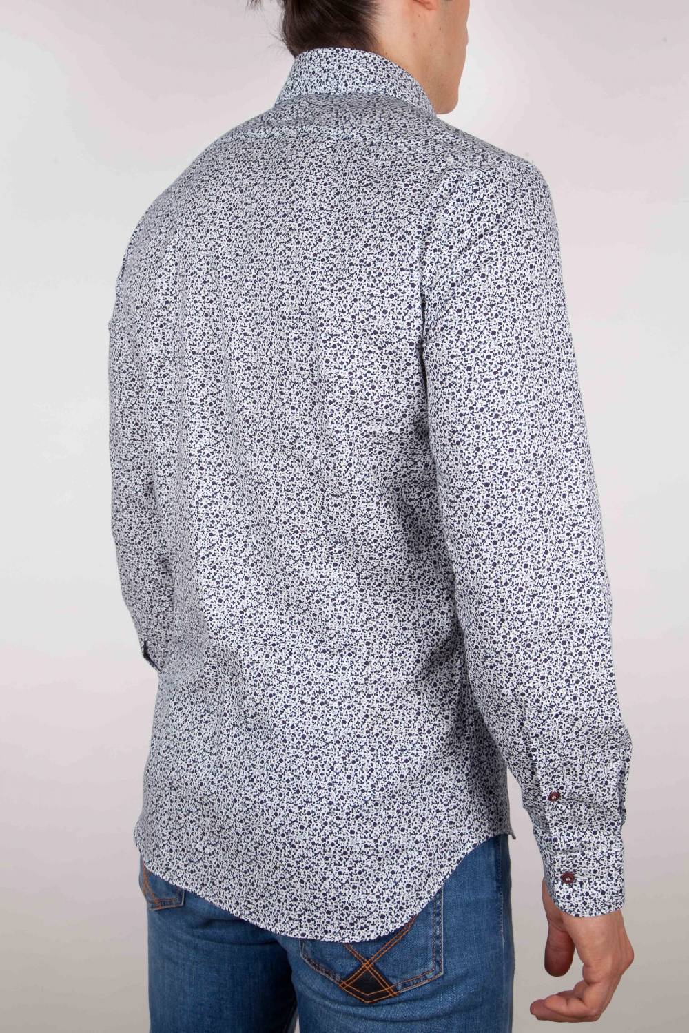 Poggianti Camicia Fantasia Collo Francese