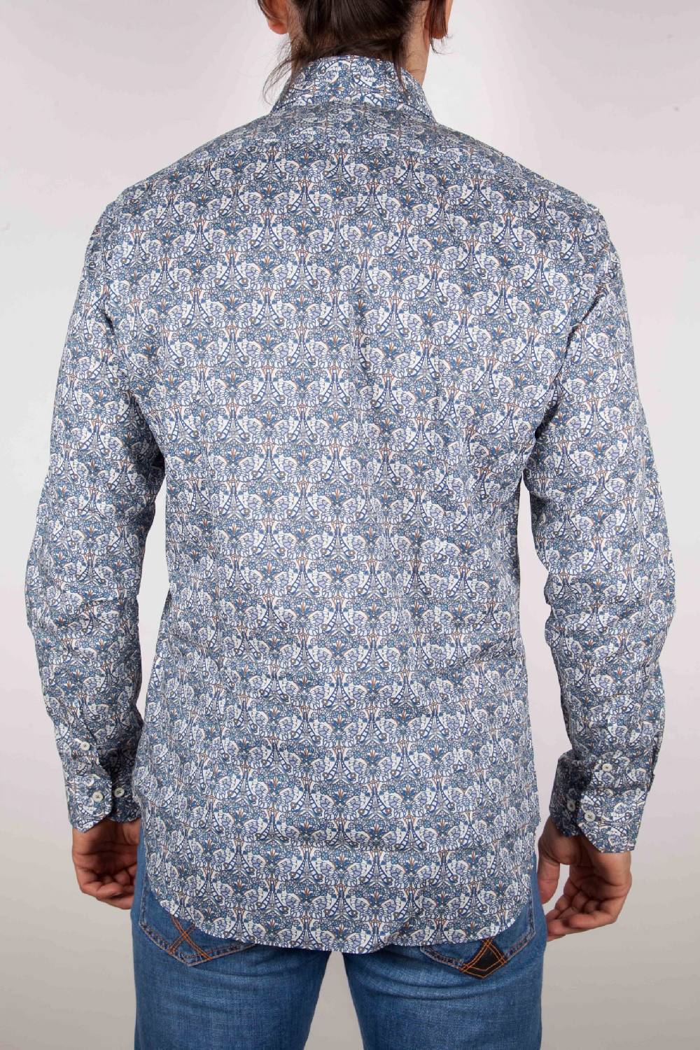 Poggianti Camicia Fantasia Collo Francese