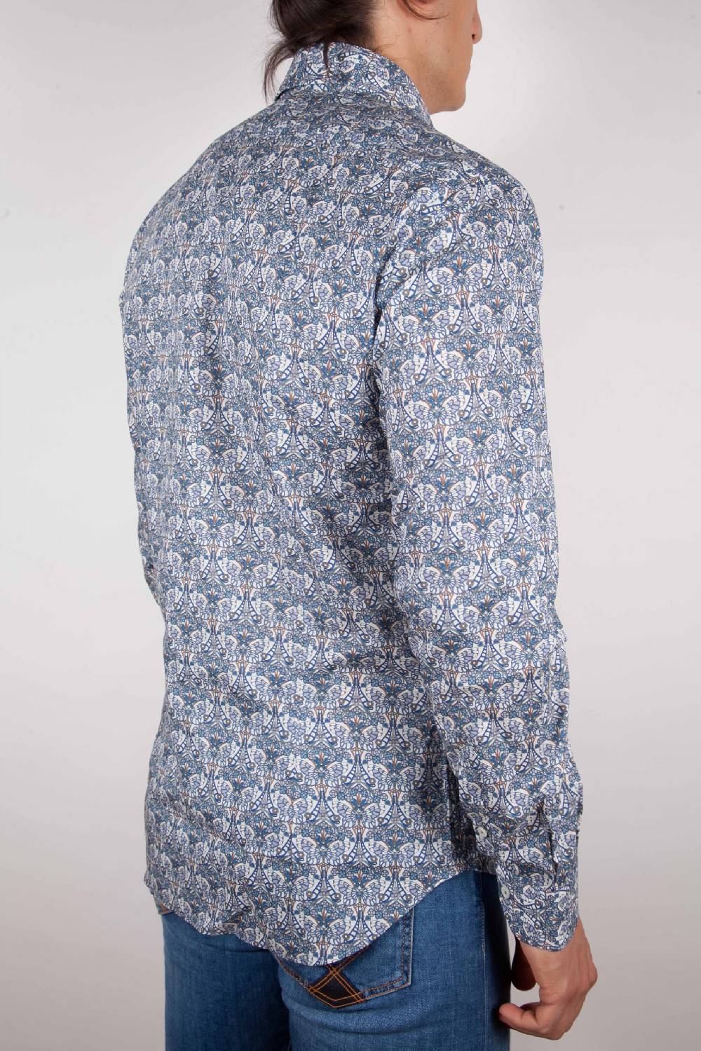 Poggianti Camicia Fantasia Collo Francese