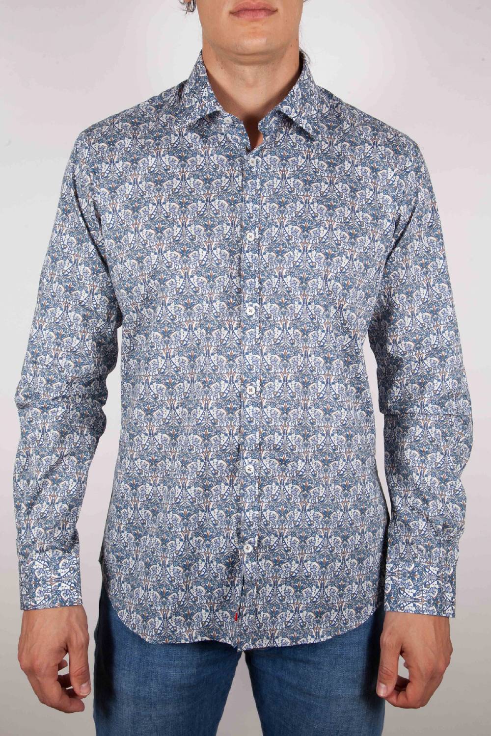 Poggianti Camicia Fantasia collo francese