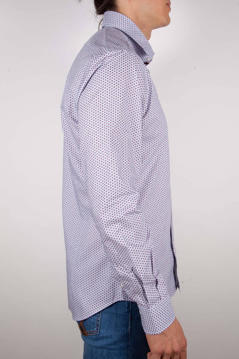 Poggianti Camicia Fantasia Collo Francese