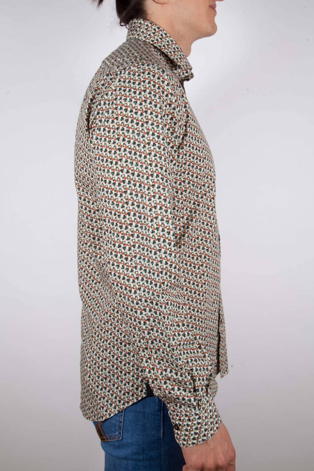 Poggianti Camicia Fantasia Collo Francese