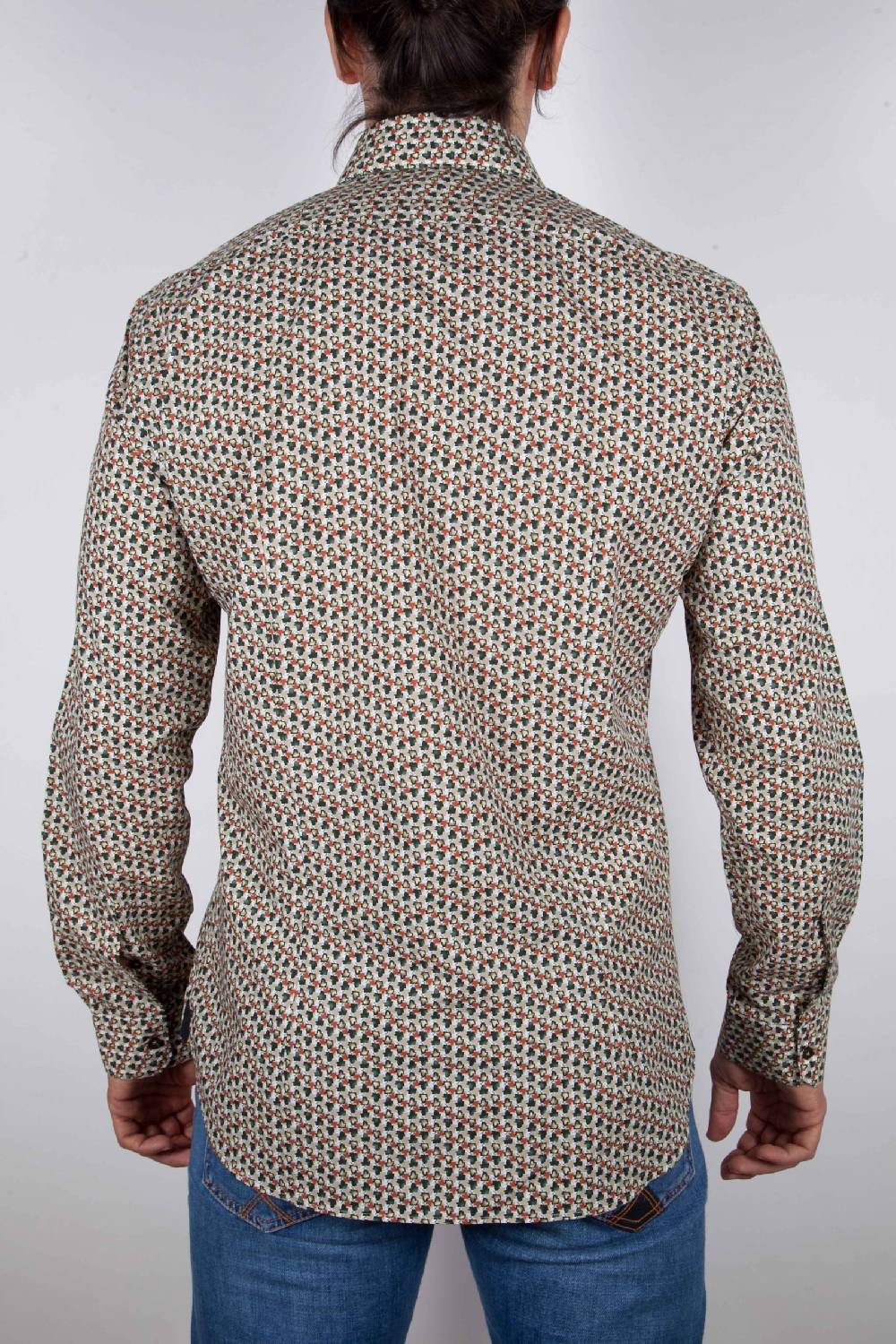 Poggianti Camicia Fantasia Collo Francese