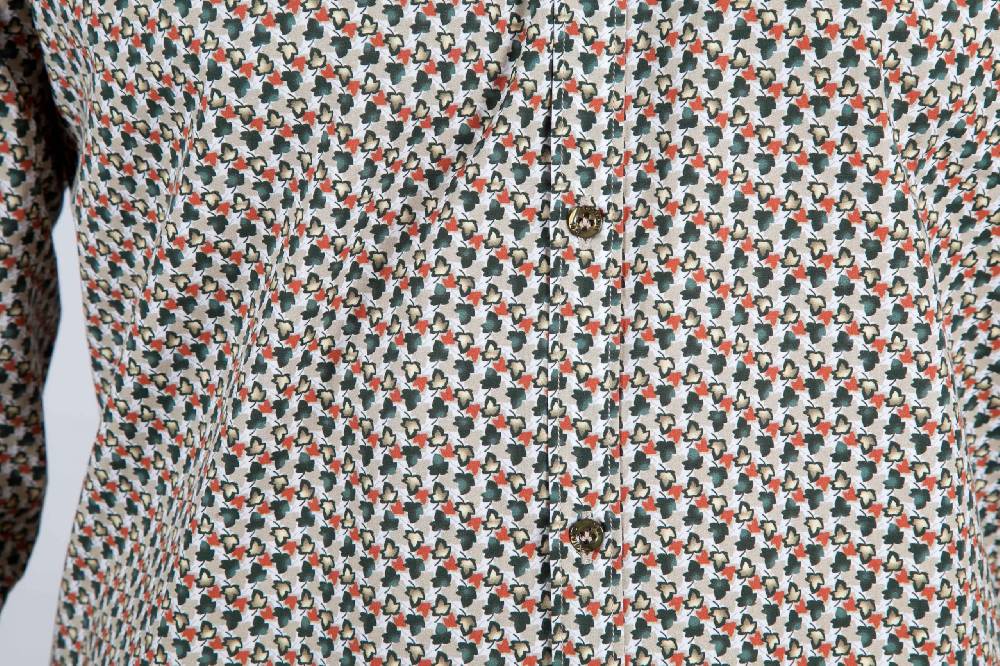 Poggianti Camicia Fantasia Collo Francese