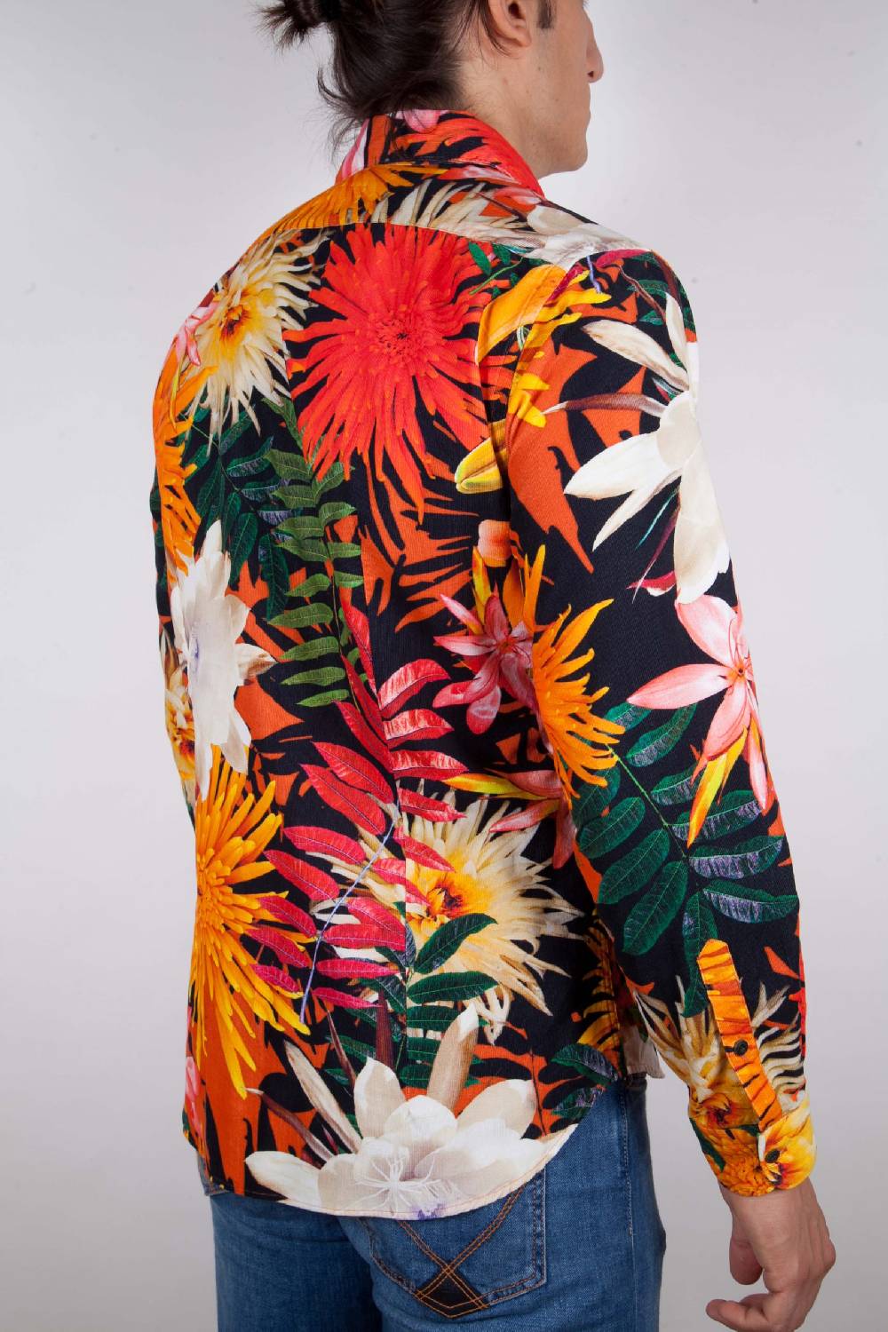 Poggianti Camicia Fantasia Collo Francese