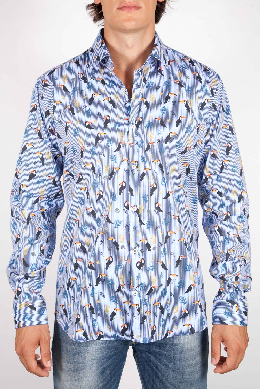 Poggianti Camicia Fantasia Collo Italiano 330-02