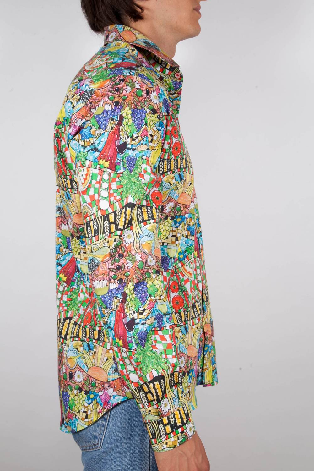 Poggianti Camicia Fantasia Collo Italiano 442-01