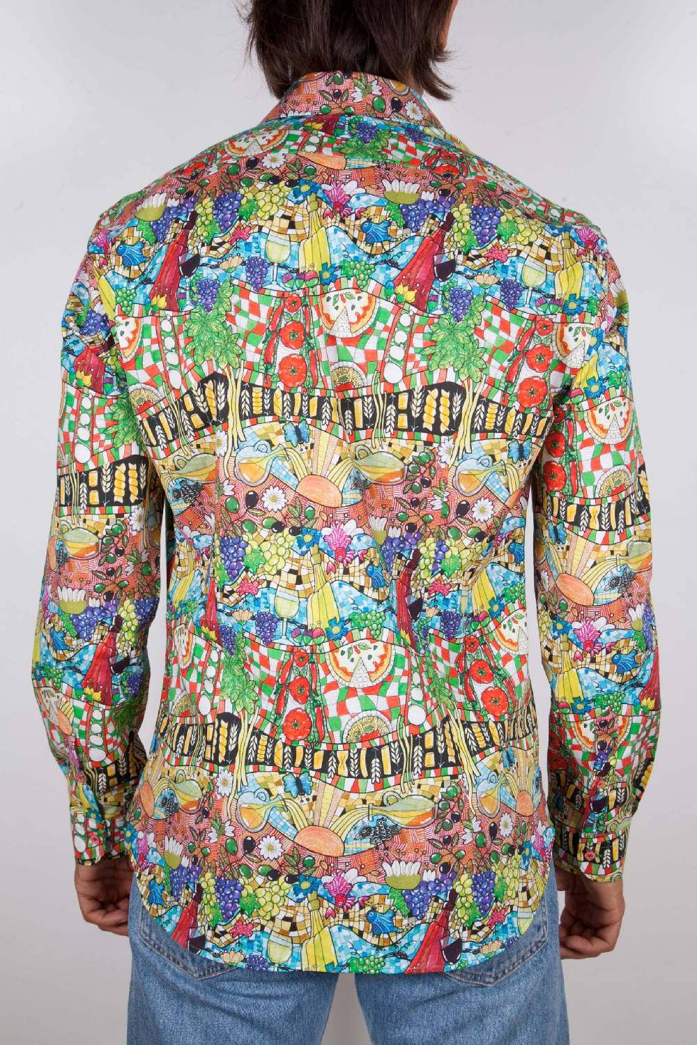 Poggianti Camicia Fantasia Collo Italiano 442-01