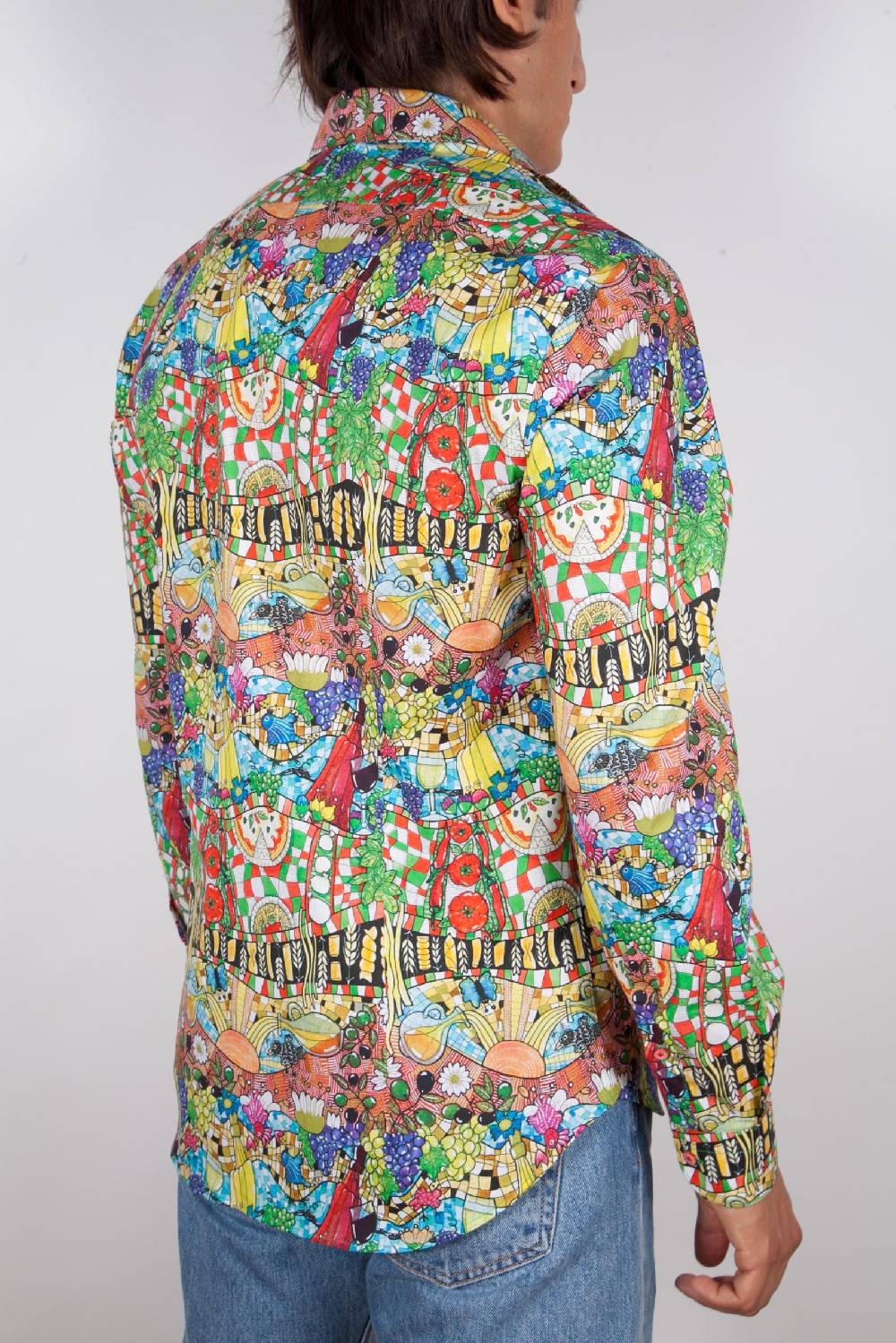 Poggianti Camicia Fantasia Collo Italiano 442-01