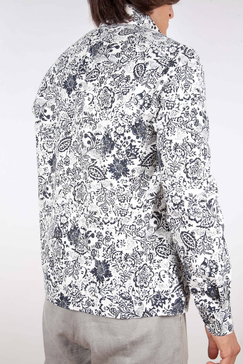 Poggianti Camicia Fantasia Collo Morbido