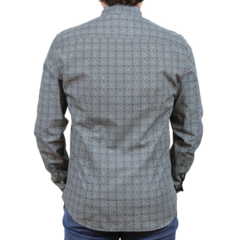 Poggianti Camicia Fantasia Collo Piccolo