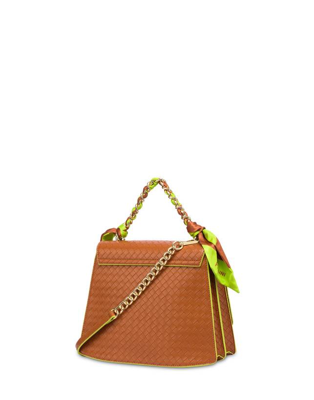 Pollini Borsa A Mano Con Foulard Color Explosion Cuoio/cuoio