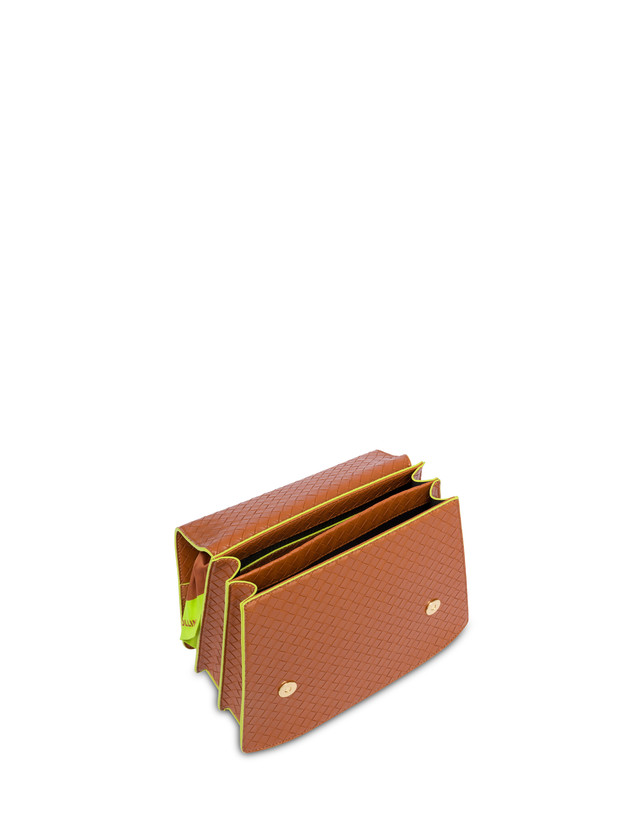 Pollini Borsa A Mano Con Foulard Color Explosion Cuoio/cuoio