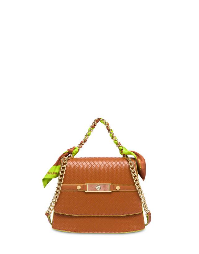 Pollini Borsa A Mano Con Foulard Color Explosion Cuoio/cuoio