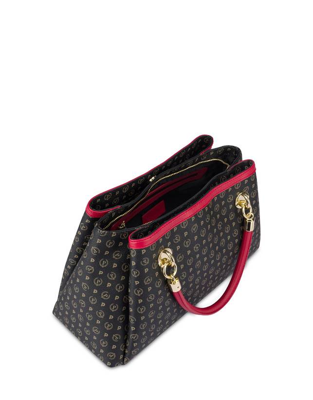 Pollini Borsa A Mano Heritage Logo Classic Nero/lacca