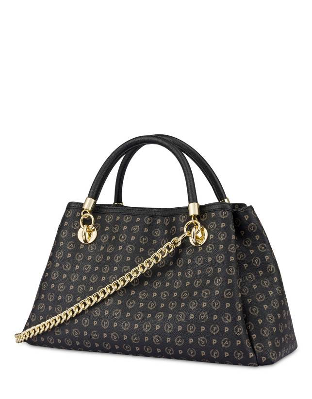 Pollini Borsa A Mano Heritage Logo Classic Nero/nero