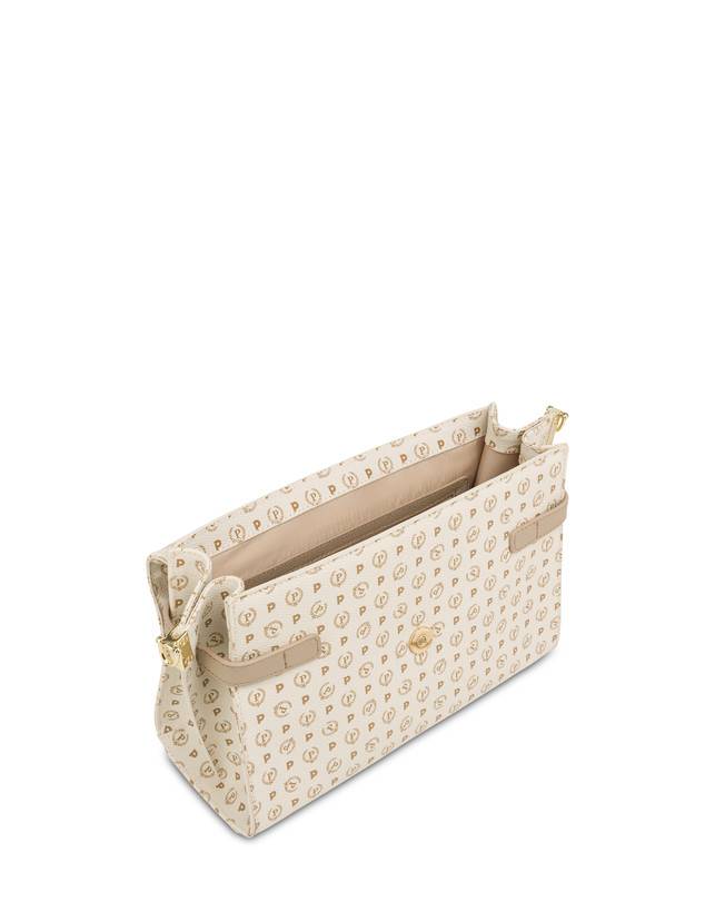 Pollini Borsa A Mano Strutturata Heritage Logo Classic Avorio/ghiaccio