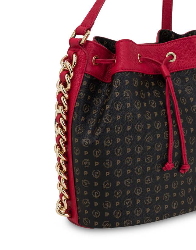 Pollini Borsa A Secchiello Heritage Logo Classic Nero/lacca