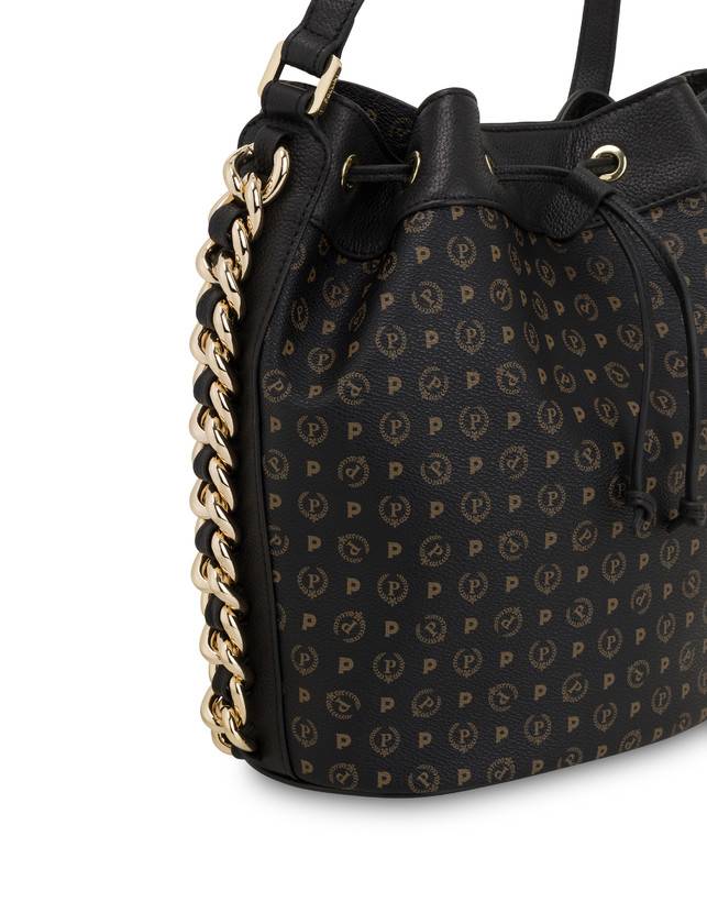 Pollini Borsa A Secchiello Heritage Logo Classic Nero/nero