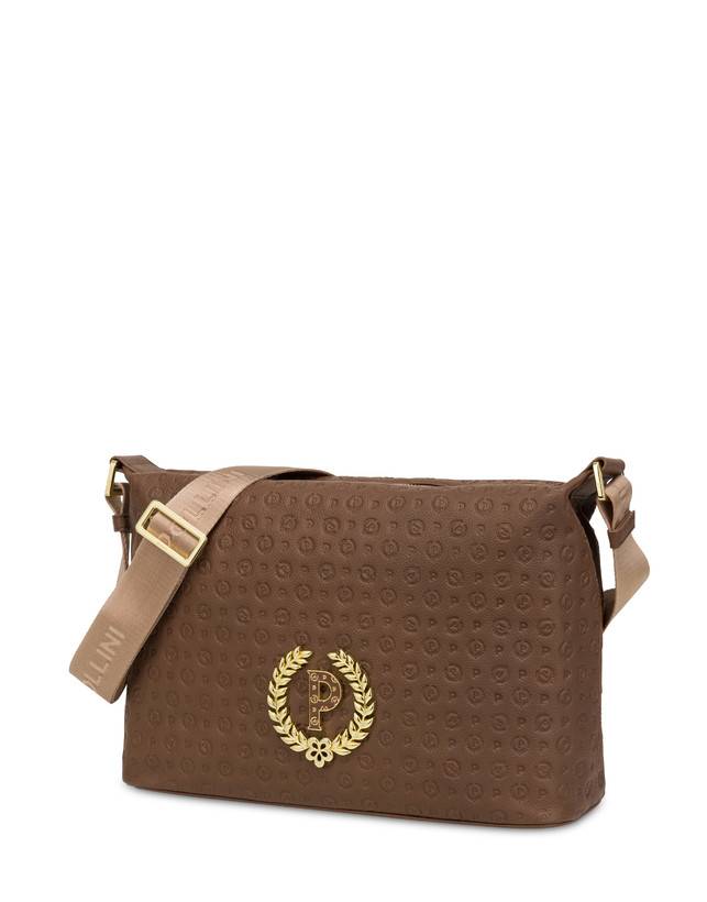 Pollini Borsa A Spalla Con Tracolla Regolabile Heritage Logo Embossed Marrone