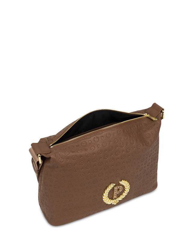Pollini Borsa A Spalla Con Tracolla Regolabile Heritage Logo Embossed Marrone