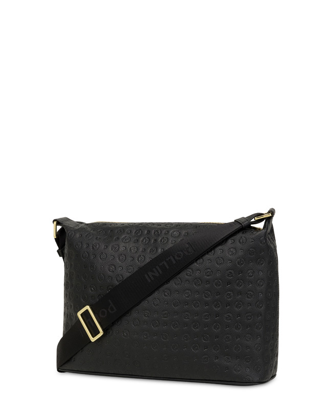 Pollini Borsa A Spalla Con Tracolla Regolabile Heritage Logo Embossed Nero