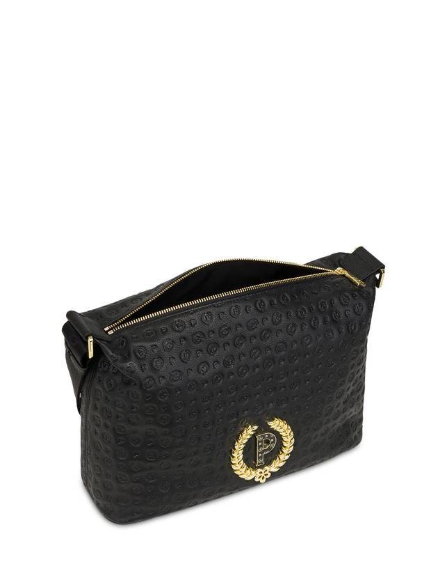 Pollini Borsa A Spalla Con Tracolla Regolabile Heritage Logo Embossed Nero