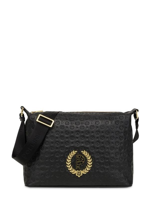 Pollini Borsa A Spalla Con Tracolla Regolabile Heritage Logo Embossed Nero