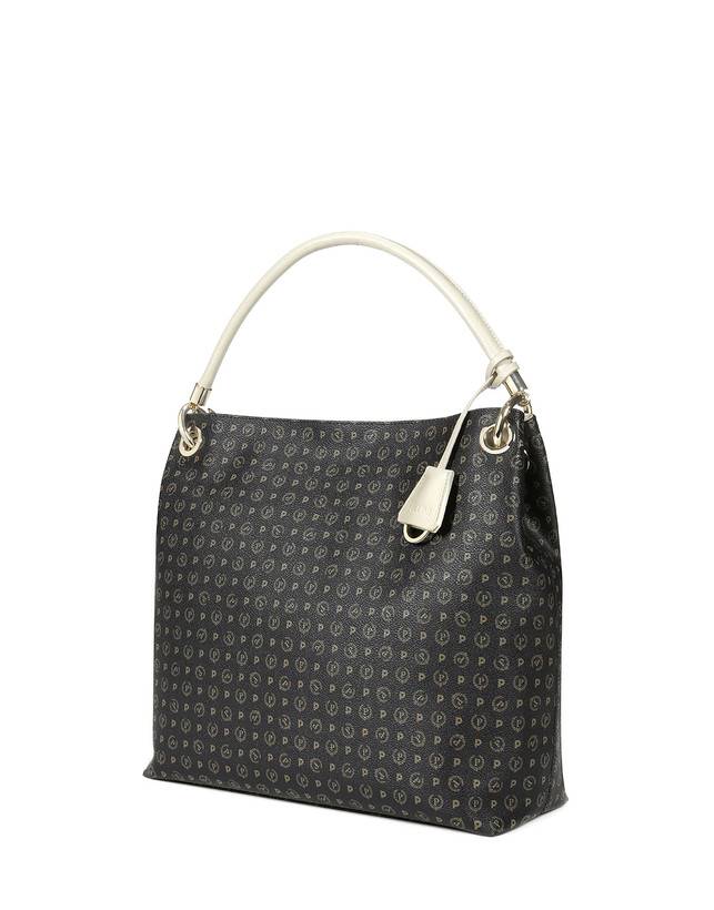 Pollini Borsa A Spalla Heritage Logo Classic Nero/avorio