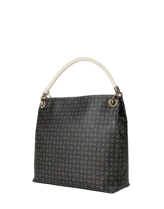 Pollini Borsa A Spalla Heritage Logo Classic Nero/avorio