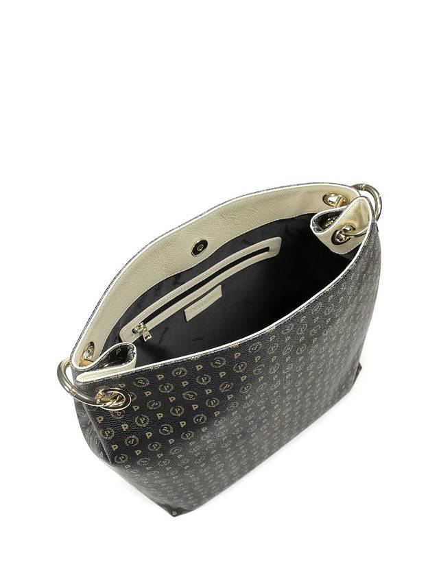 Pollini Borsa A Spalla Heritage Logo Classic Nero/avorio