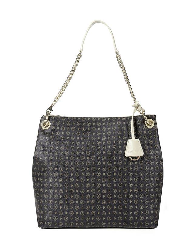 Pollini Borsa A Spalla Heritage Logo Classic Nero/avorio