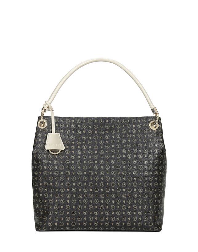 Pollini Borsa A Spalla Heritage Logo Classic Nero/avorio
